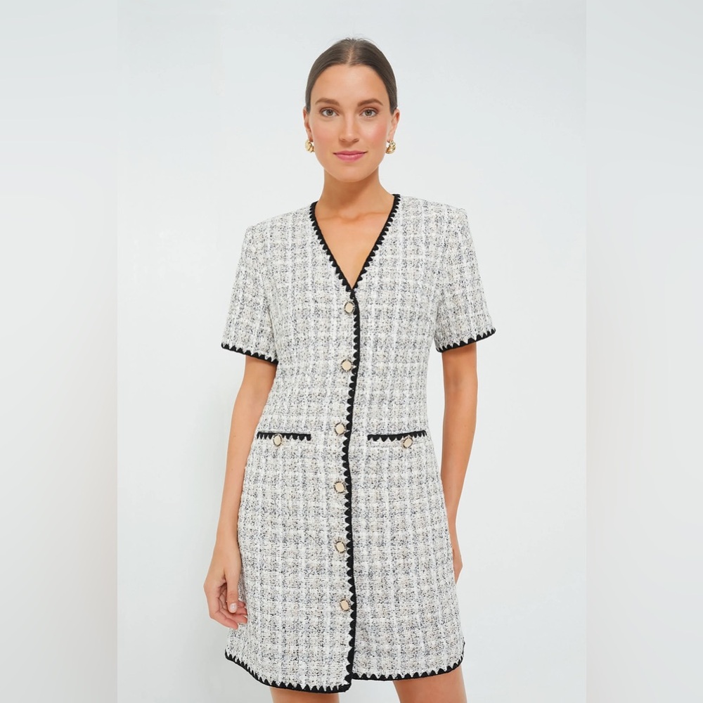 Pomander place White Tweed Josephine Dress